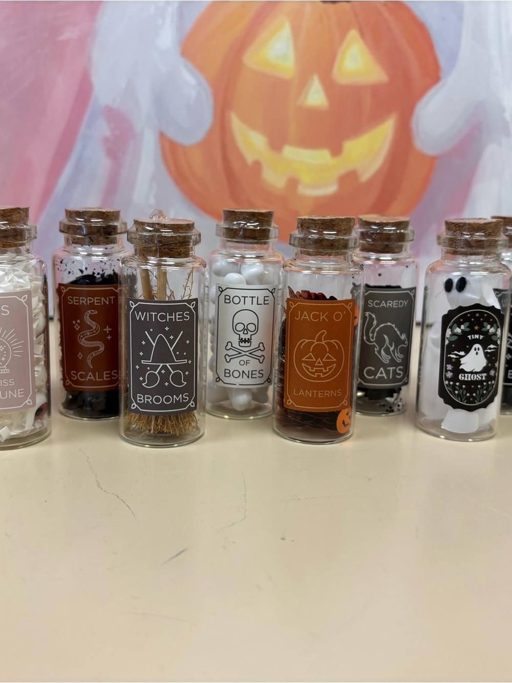 Target Bullseye Halloween Mini Glass Jars Set of 9